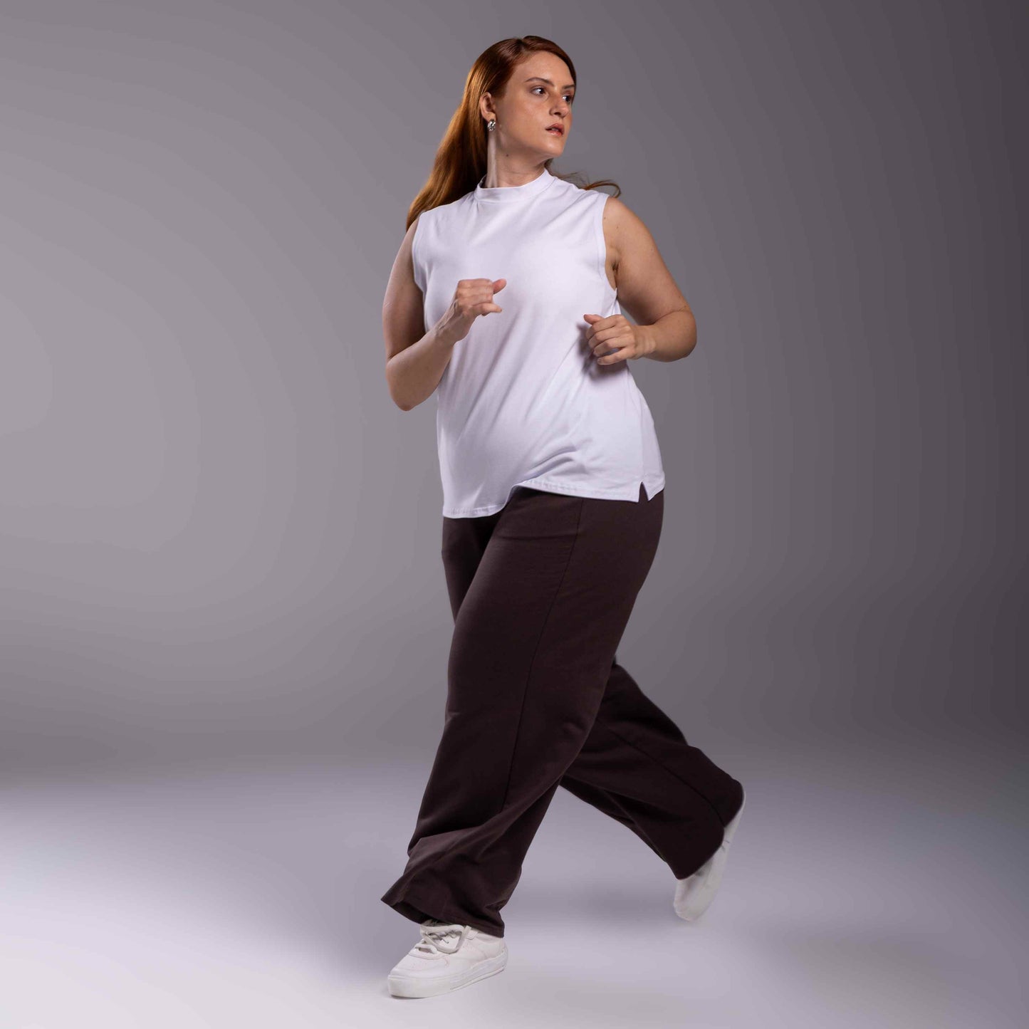 Regata Tech Anti Odor Gola Alta Plus Feminina - Branco