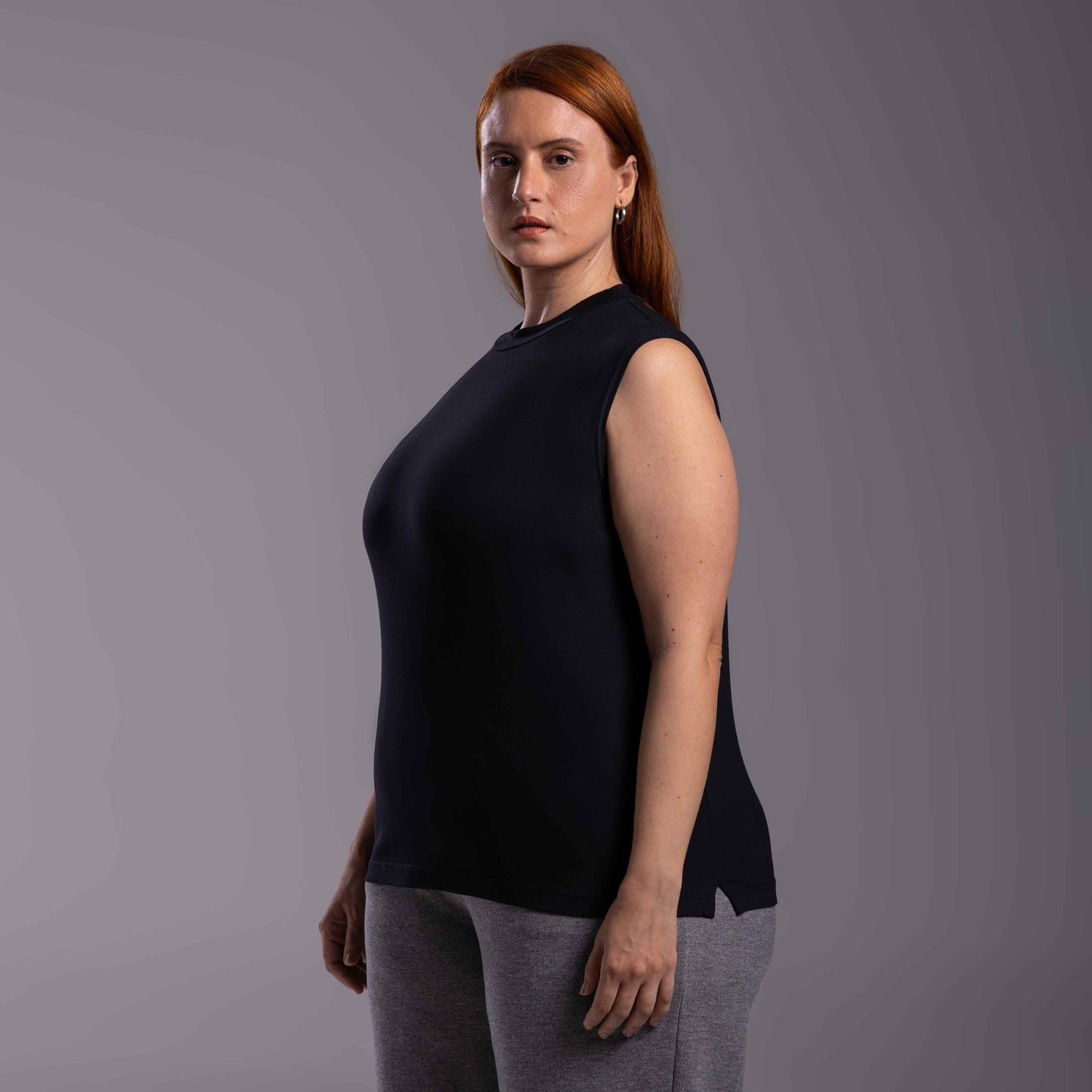 Regata Tech Anti Odor Gola Alta Plus Feminina - Preto