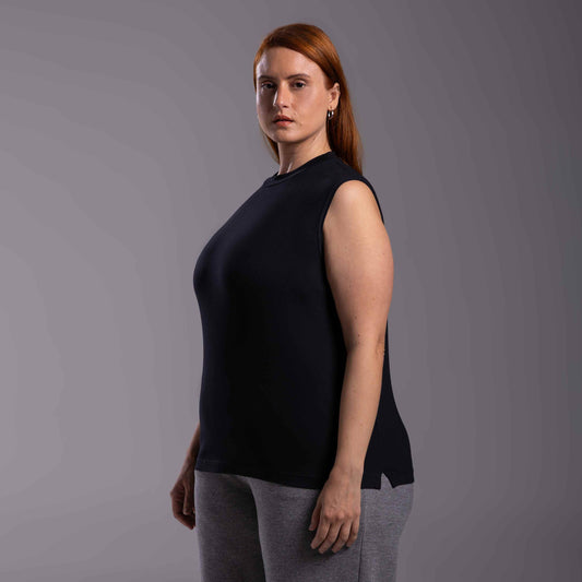 Regata Tech Anti Odor Gola Alta Plus Feminina - Preto