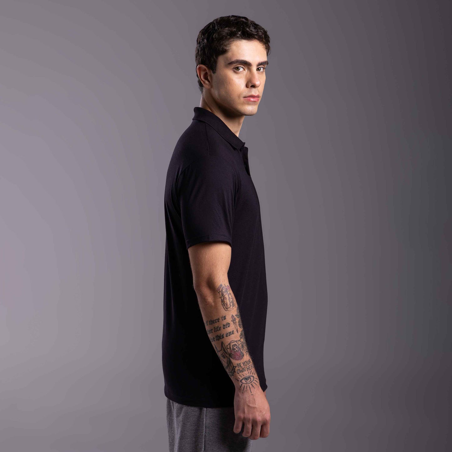 Camisa Polo Tradicional B4 - Preto