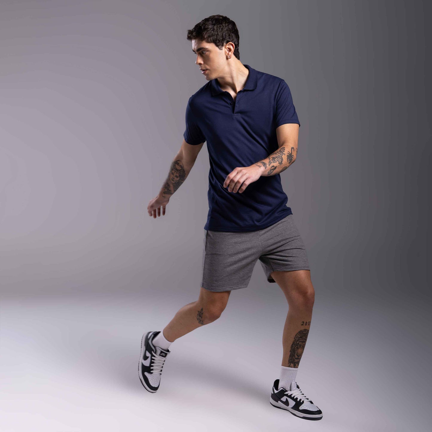 Camisa Polo Tradicional B4 - Azul Marinho