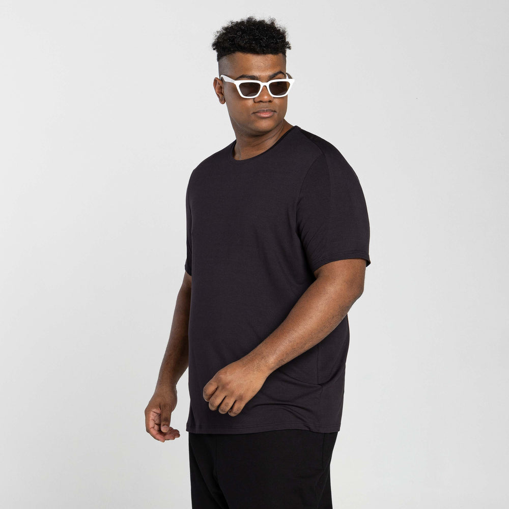 Tech T-Shirt Modal Recorte Plus Masculina - Preto