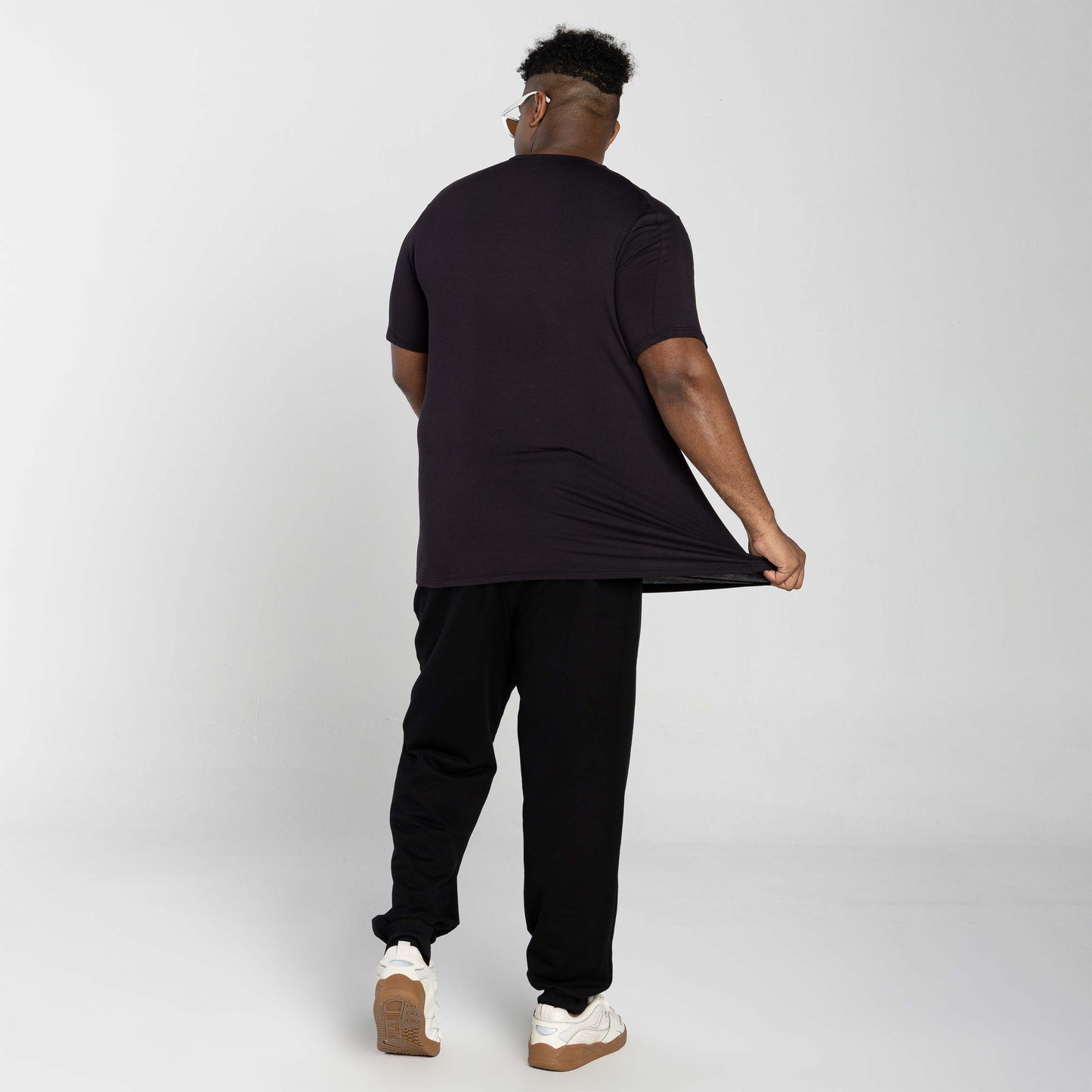 Tech T-Shirt Modal Recorte Plus Masculina - Preto