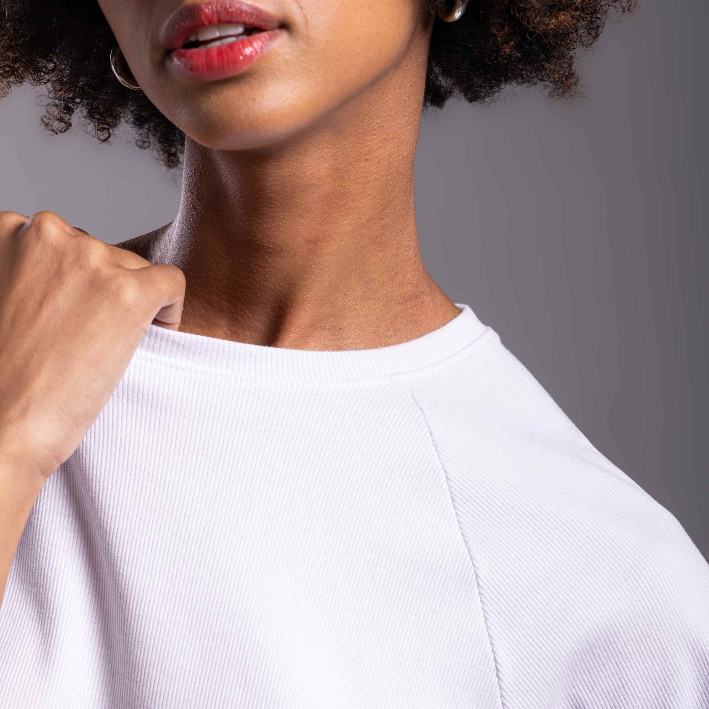 Tech T-Shirt Ribana Anti Odor Cropped Feminina - Branco