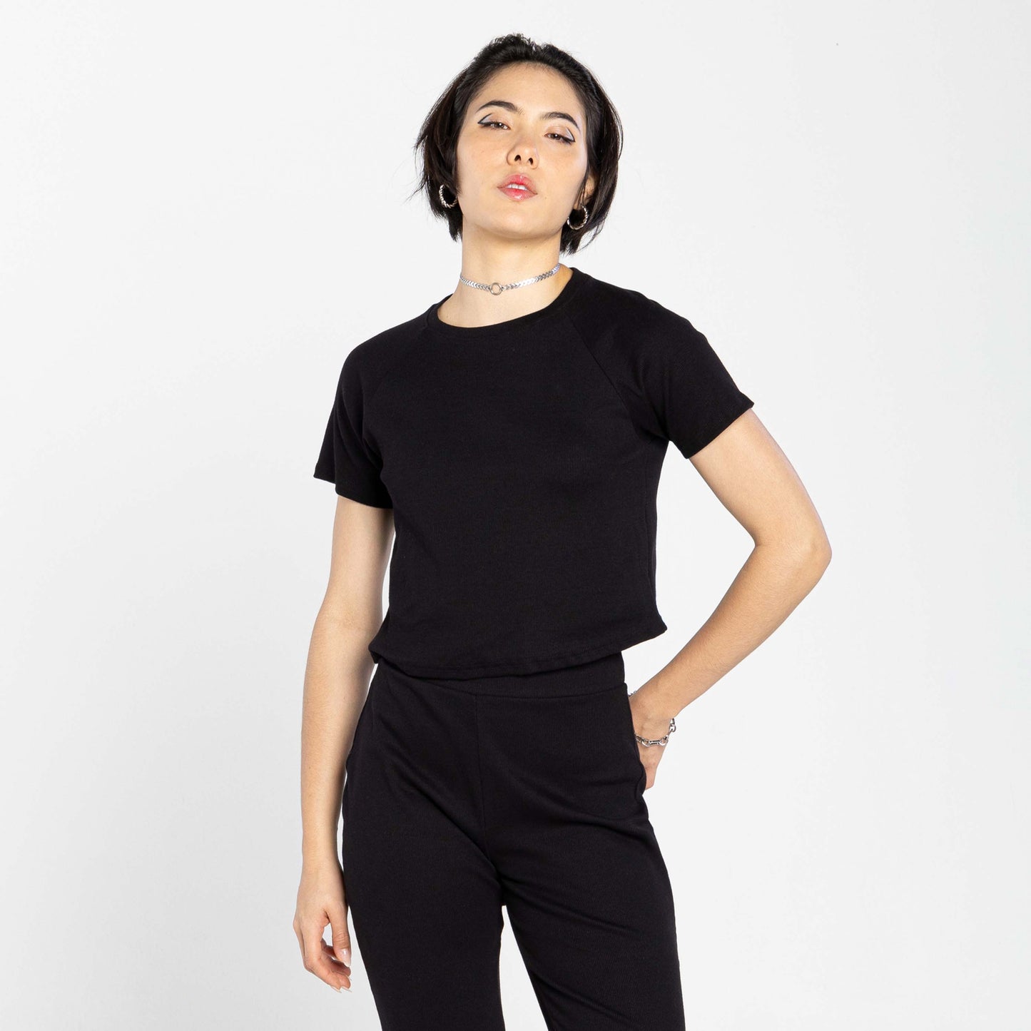 Tech T-Shirt Ribana Anti Odor Cropped Feminina - Preto