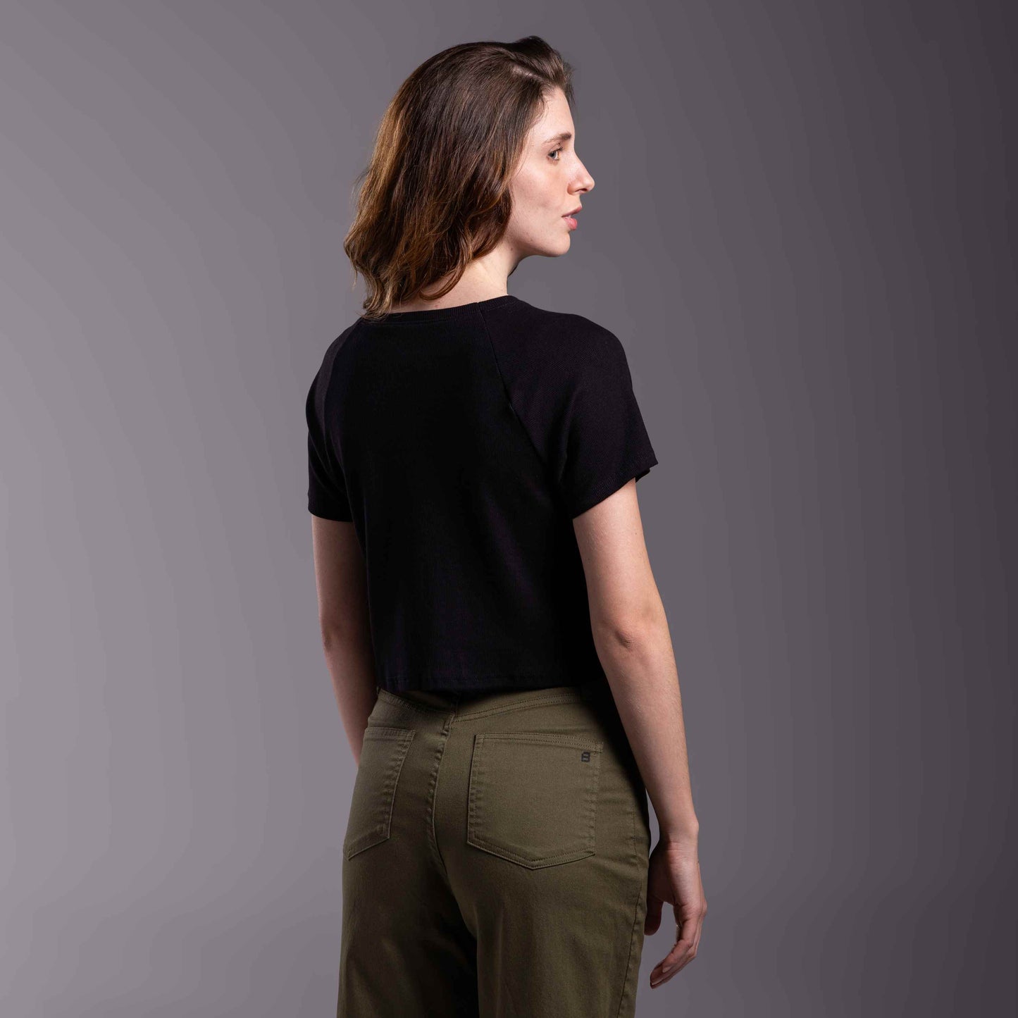 Tech T-Shirt Ribana Anti Odor Cropped Feminina - Preto