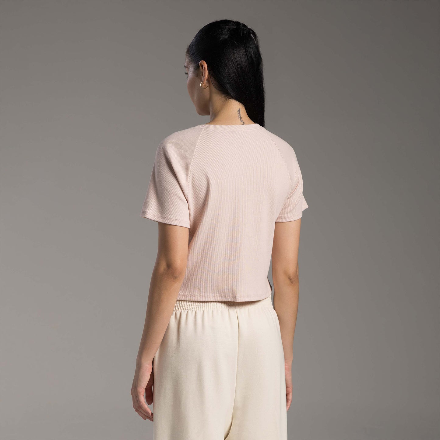 Tech T-Shirt Ribana Anti Odor Cropped Feminina - Rosa Lemonade