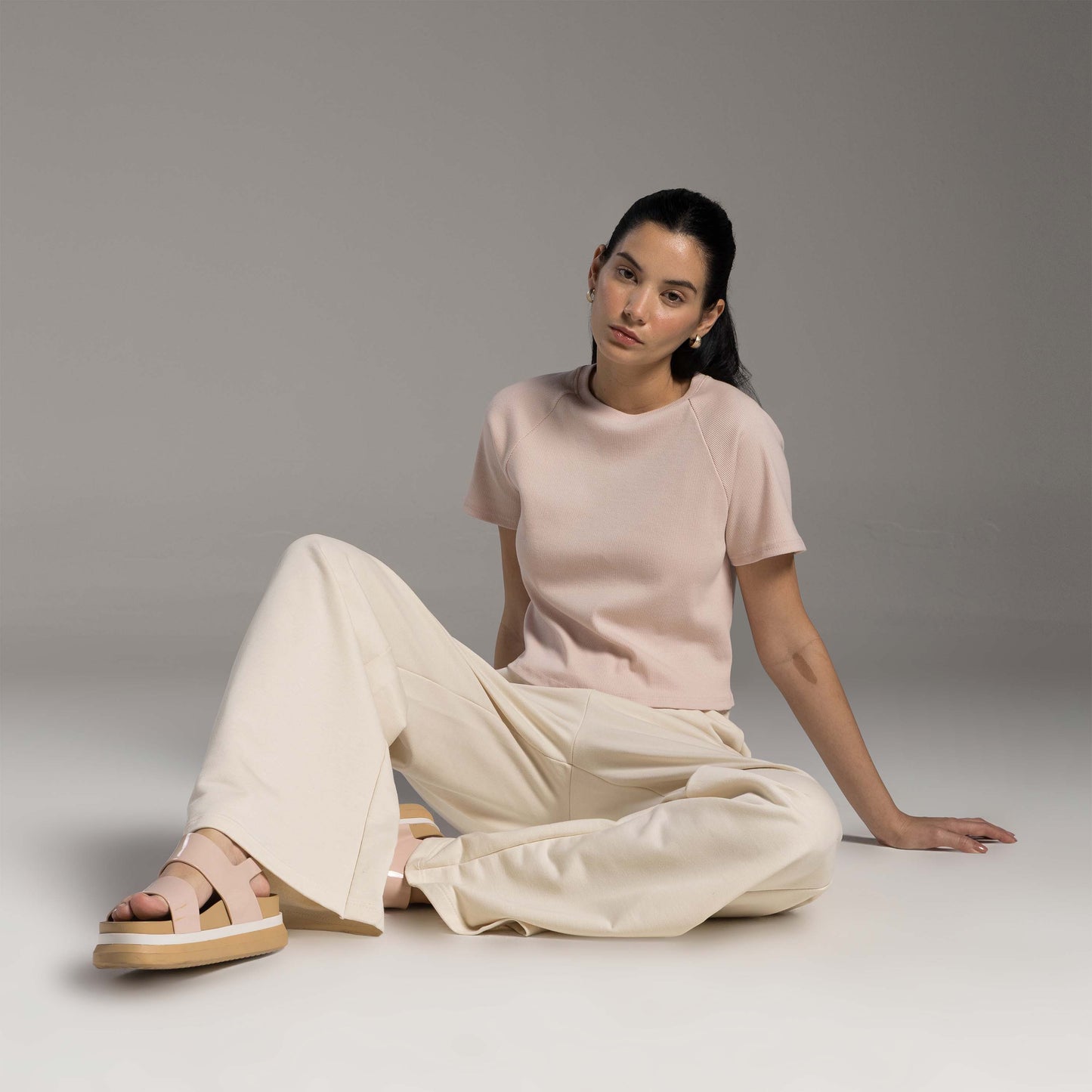 Tech T-Shirt Ribana Anti Odor Cropped Feminina - Rosa Lemonade