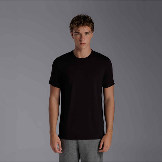 Tech T-Shirt Modal Costura Dupla Masculina - Preto