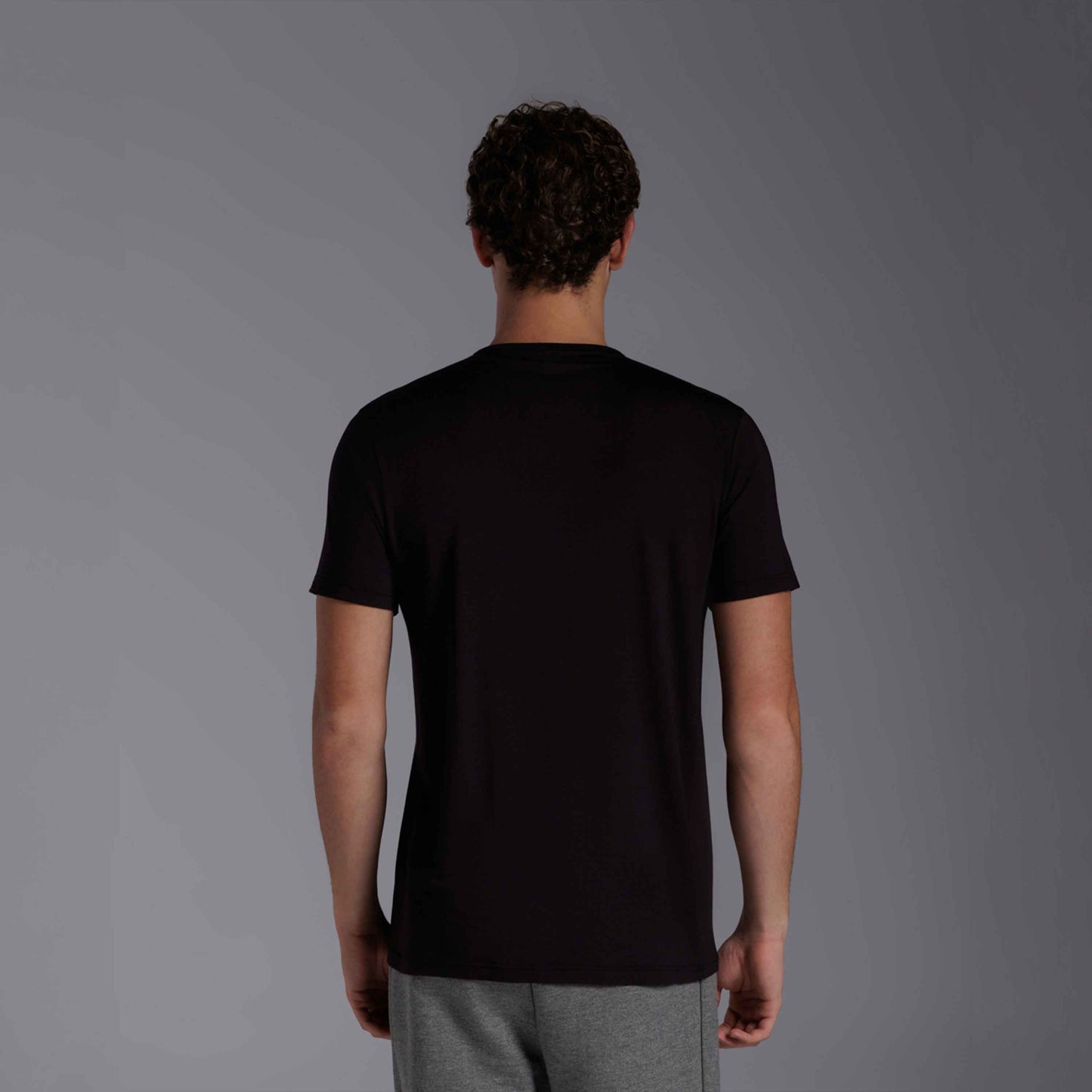 Tech T-Shirt Modal Costura Dupla Masculina - Preto