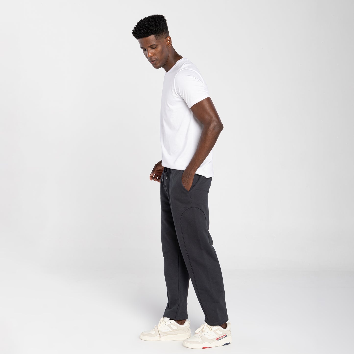 Calça Tech Impermeável Moletom Flanelado Nervura - Cinza Escuro