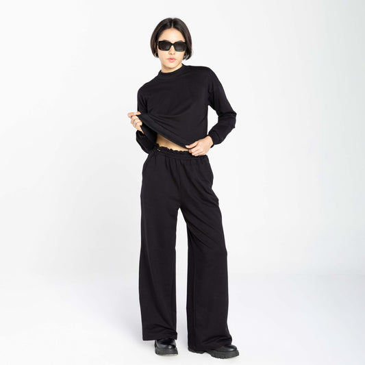Blusão Cropped Tech Impermeável Feminino - Preto