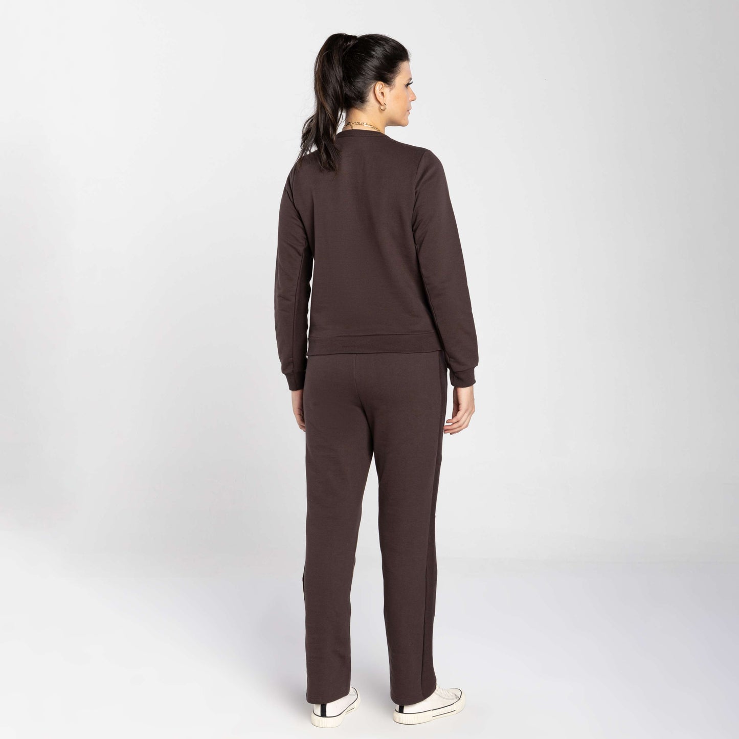 Blusão Tech Impermeável Moletom Flanelado Recorte Feminino - Marrom