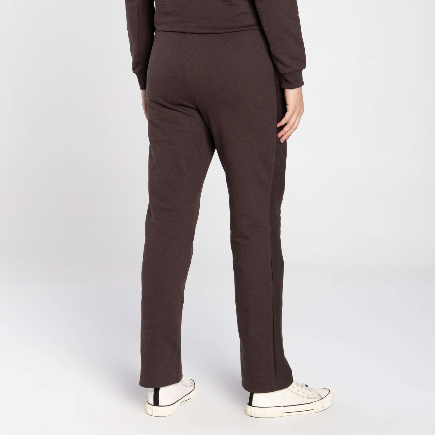 Calça Tech Impermeável Moletom Flanelado Recorte Feminina - Marrom