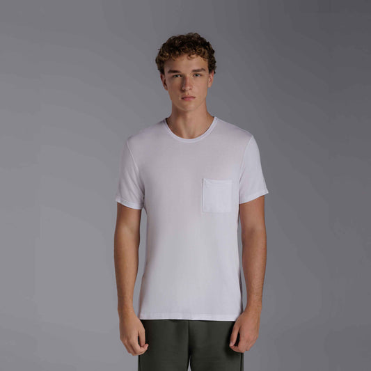 Tech T-Shirt Modal Bolso Masculina - Branco
