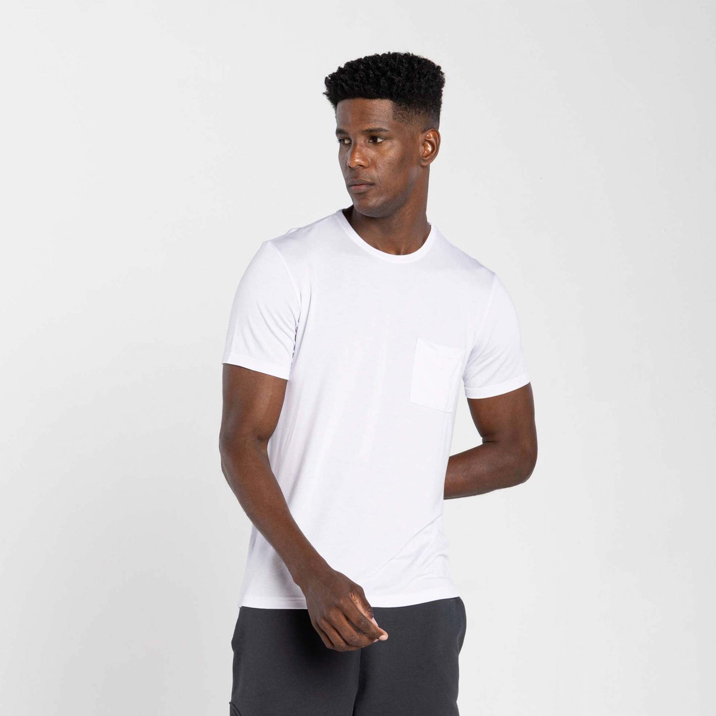 Tech T-Shirt Modal Bolso Masculina - Branco