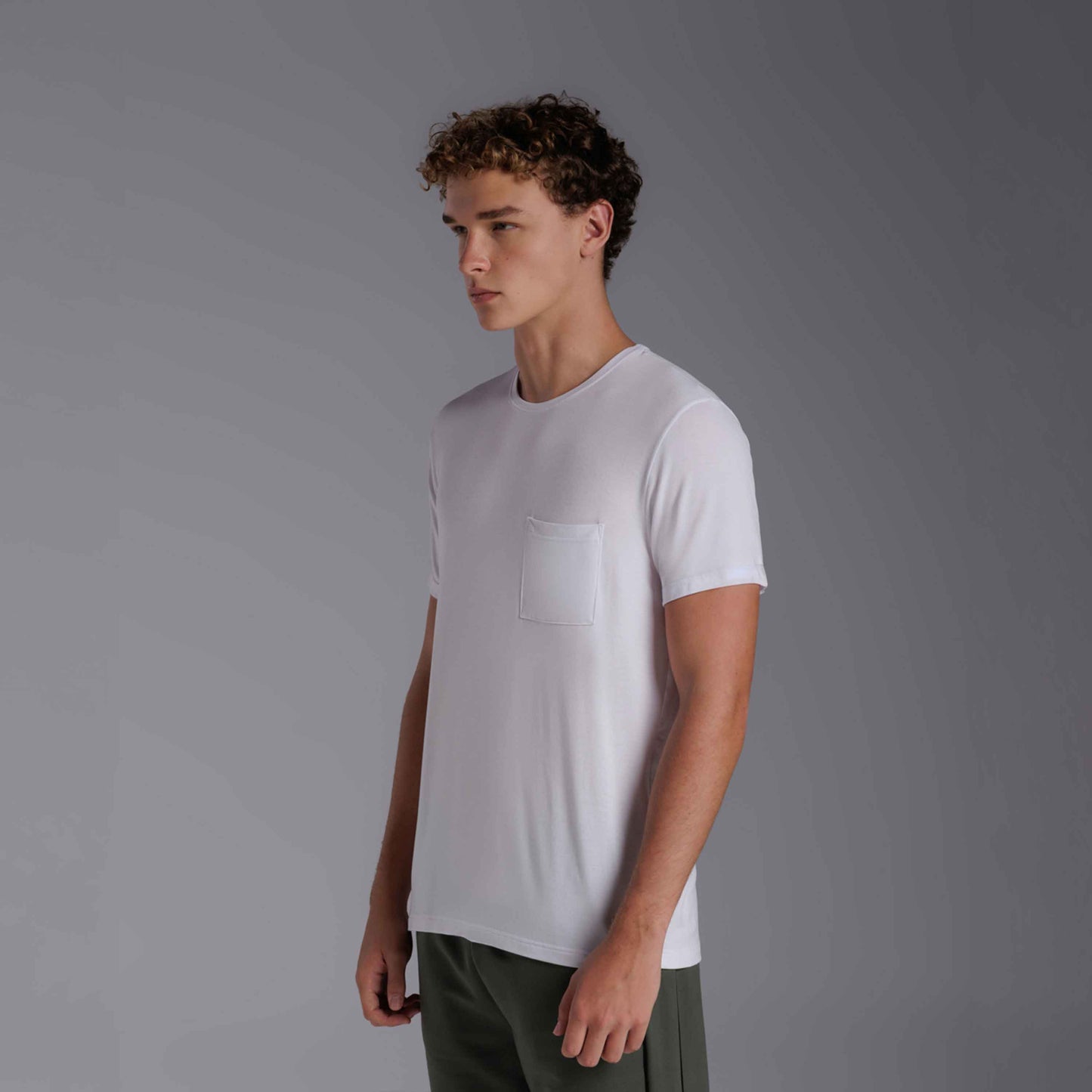 Tech T-Shirt Modal Bolso Masculina - Branco