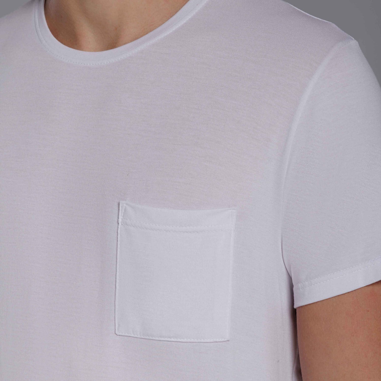 Tech T-Shirt Modal Bolso Masculina - Branco