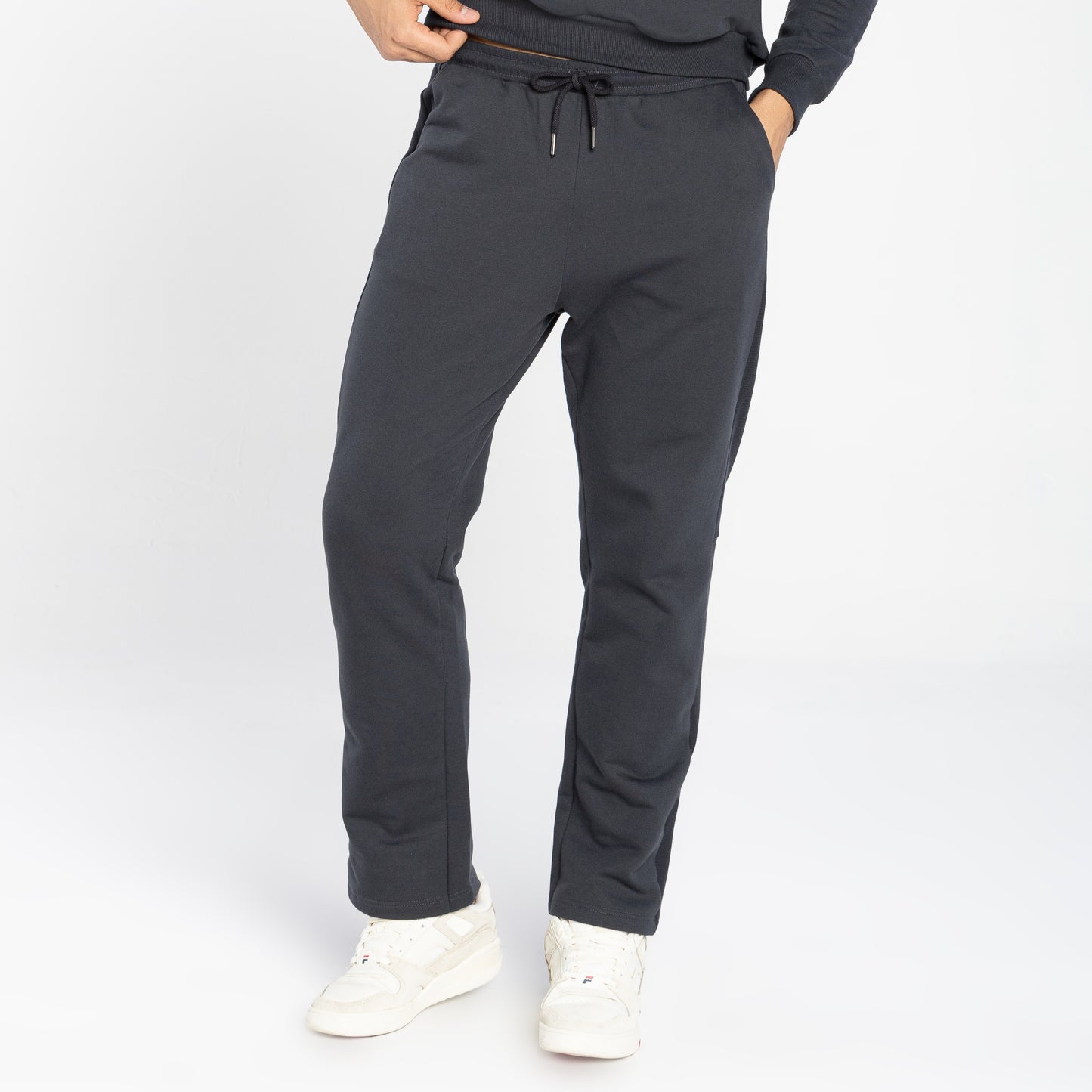 Calça Tech Impermeável Moletom Flanelado Recorte - Cinza Escuro