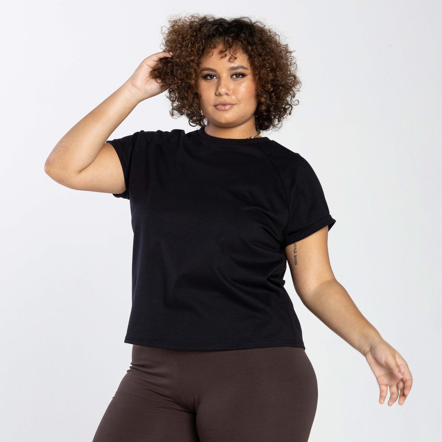 Tech T-Shirt Anti Odor Raglan Plus Feminina - Preto