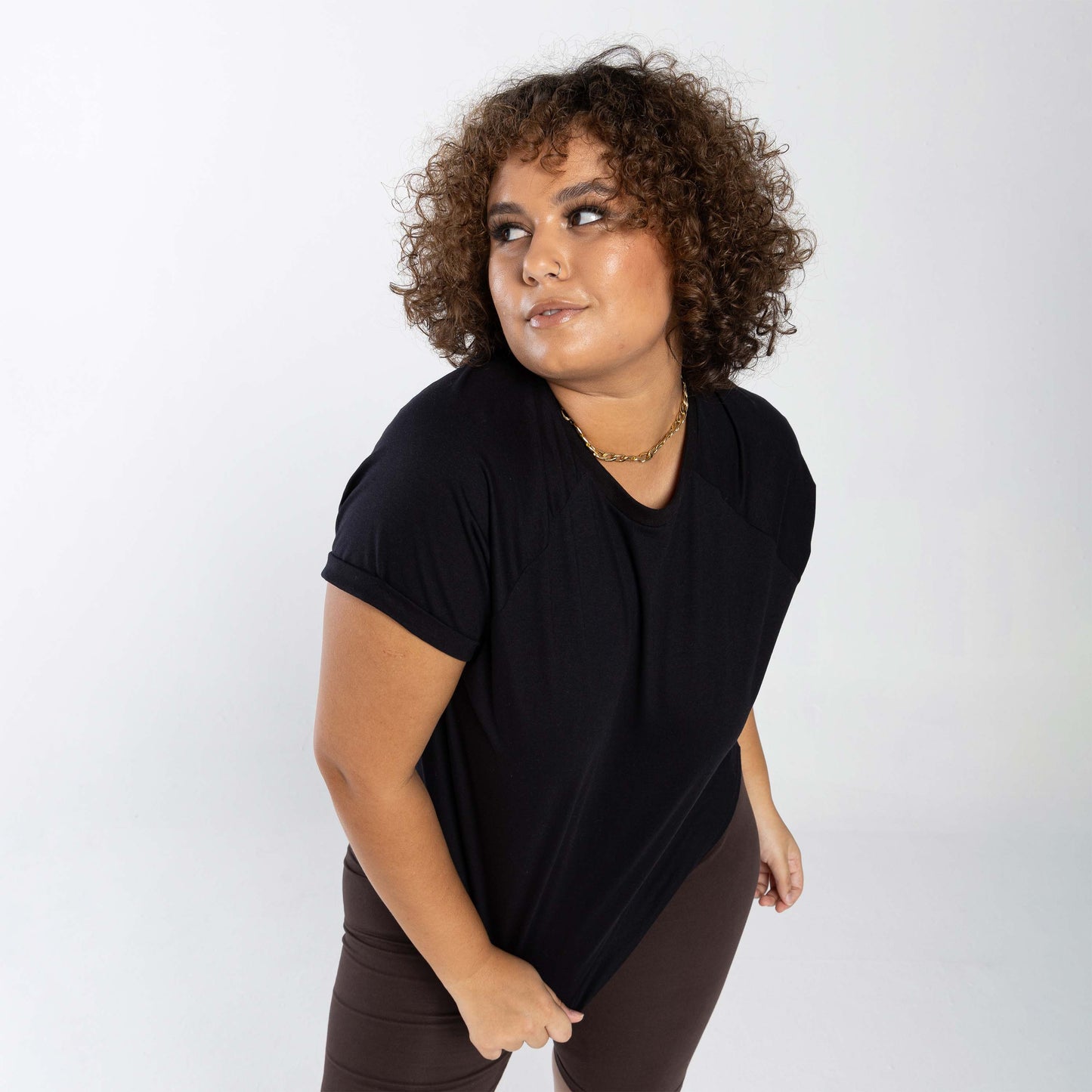 Tech T-Shirt Anti Odor Raglan Plus Feminina - Preto