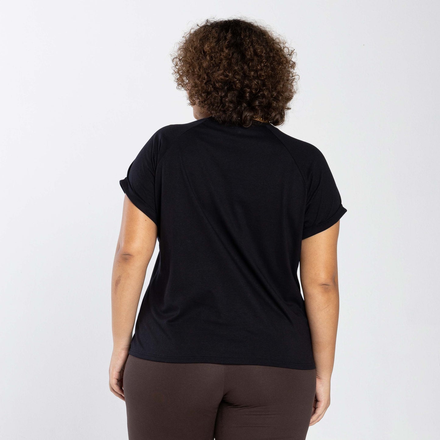 Tech T-Shirt Anti Odor Raglan Plus Feminina - Preto