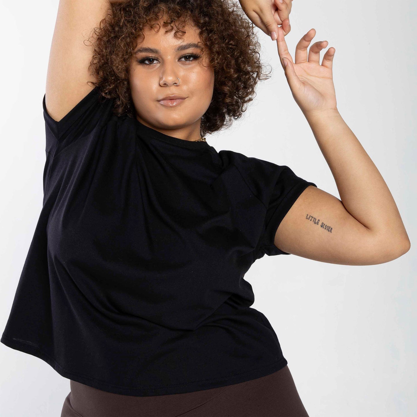 Tech T-Shirt Anti Odor Raglan Plus Feminina - Preto
