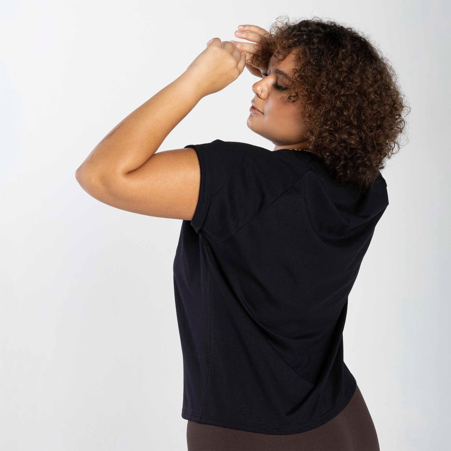 Tech T-Shirt Anti Odor Raglan Plus Feminina - Preto