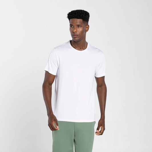 Tech T-Shirt Modal Recorte Masculina - Branco