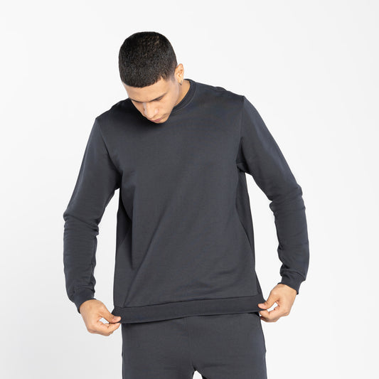 Blusão Tech NoLiquid Moletom Flanelado Recorte Masculino - Cinza Escuro