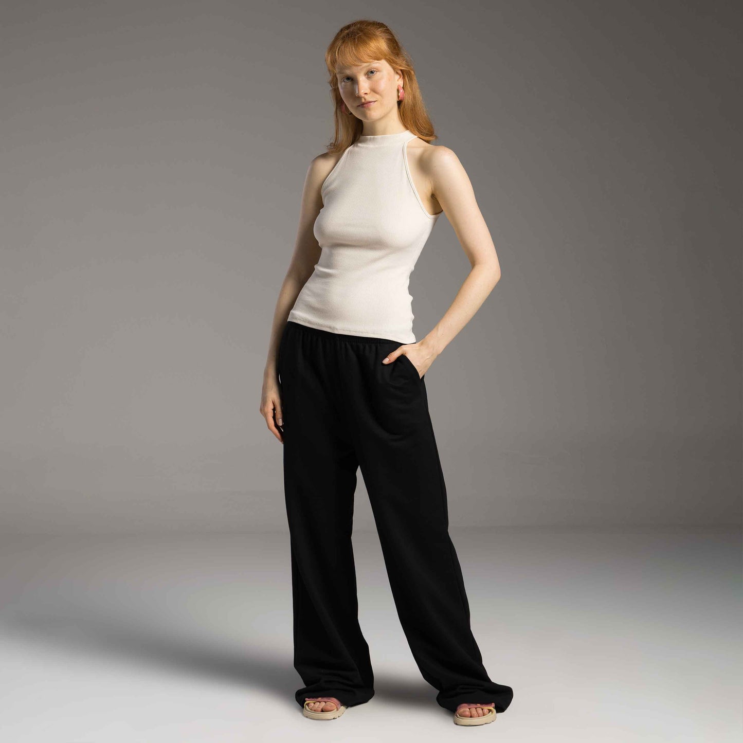 Blusa Ribana Tech Anti Odor Halter Neck Feminina - Off Vanilla