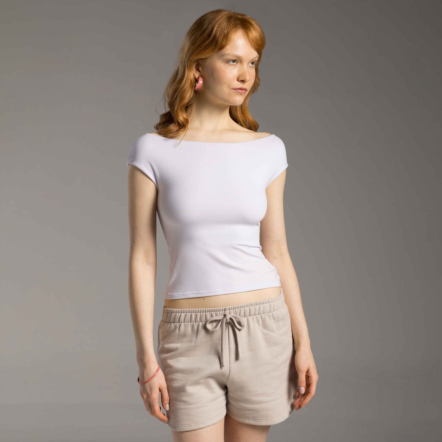 Blusa Tech Modal Ombro a Ombro Feminina - Branco