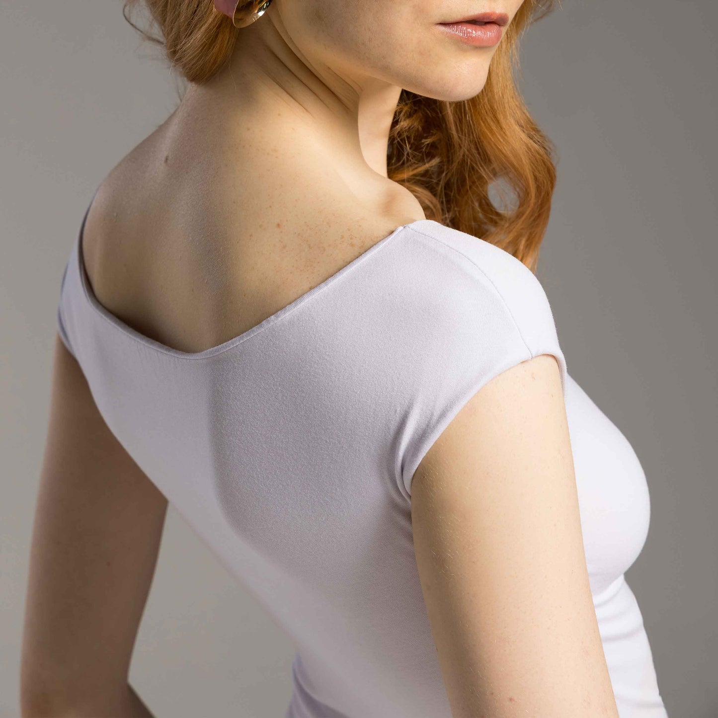 Blusa Tech Modal Ombro a Ombro Feminina - Branco