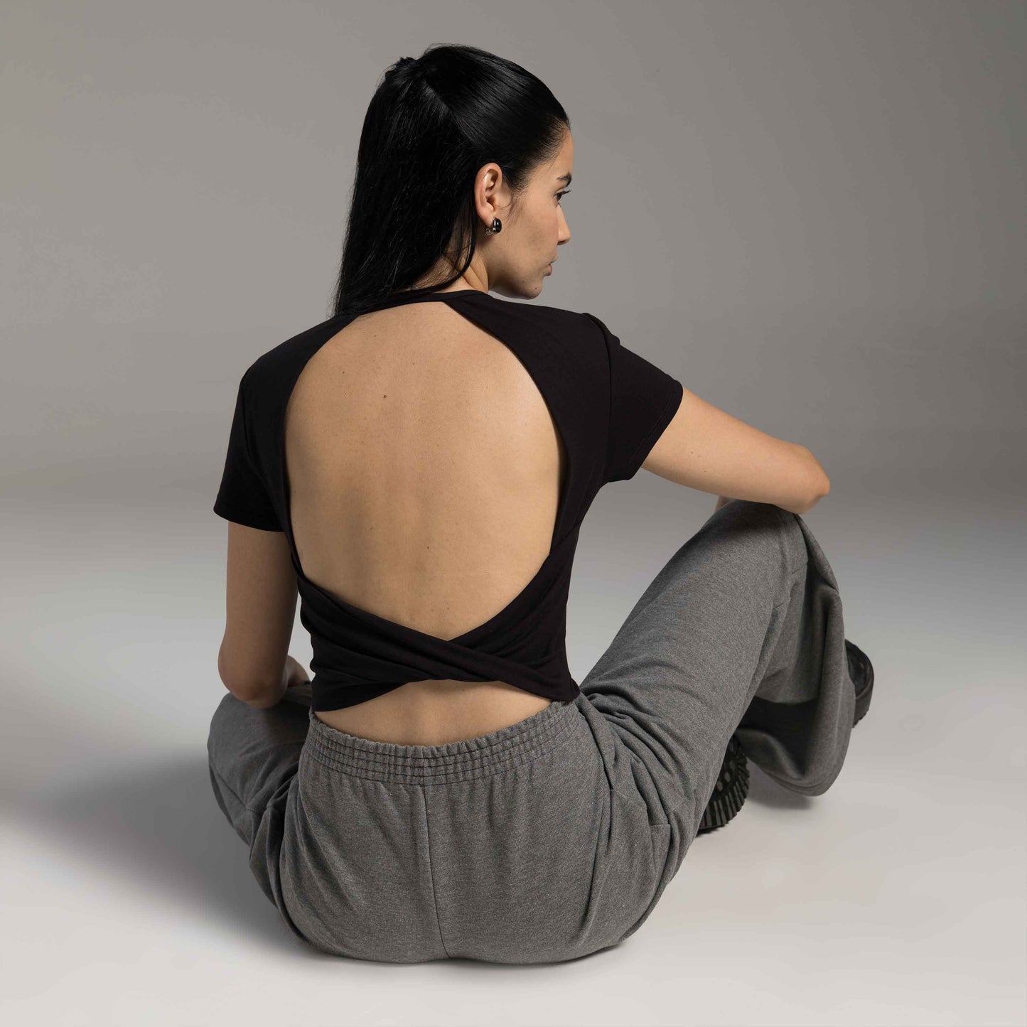 Blusa Tech Comfort Anti Odor Torção Costas Feminina - Preto