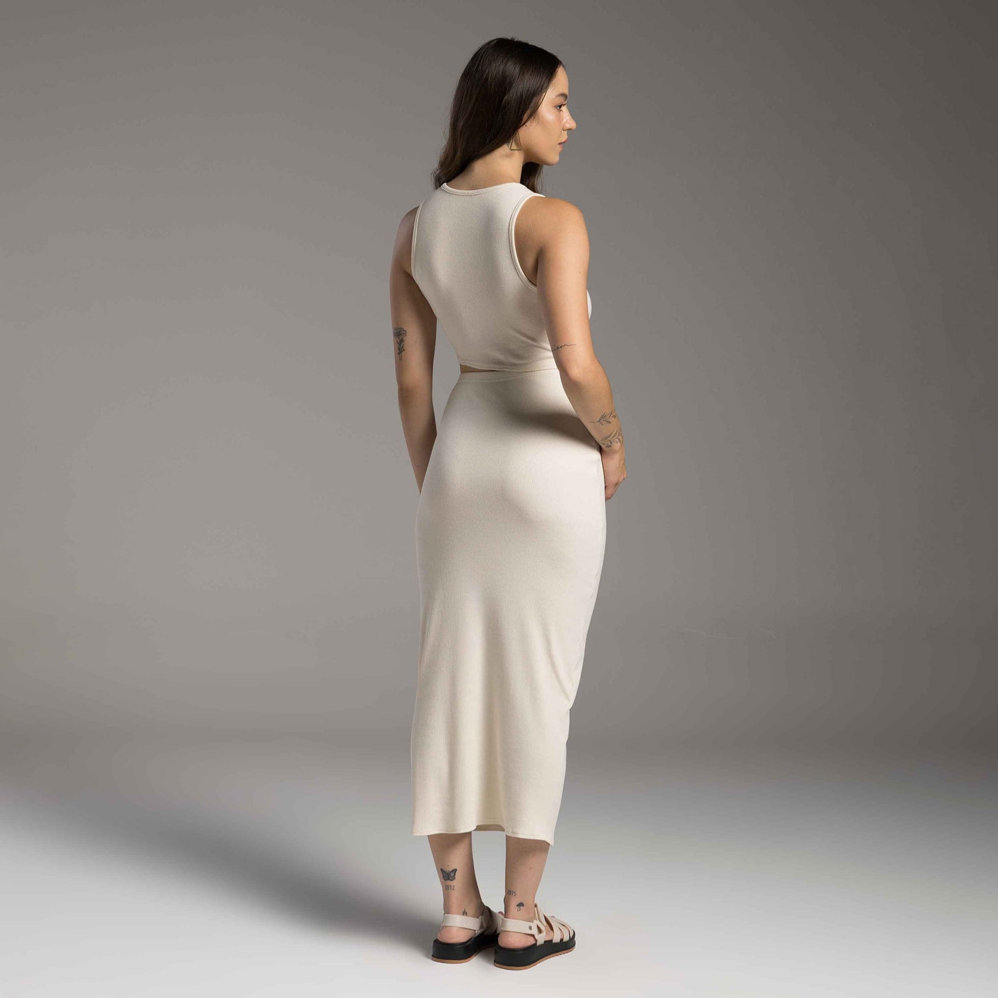 Vestido Tech Ribana Anti Odor - Off Vanilla