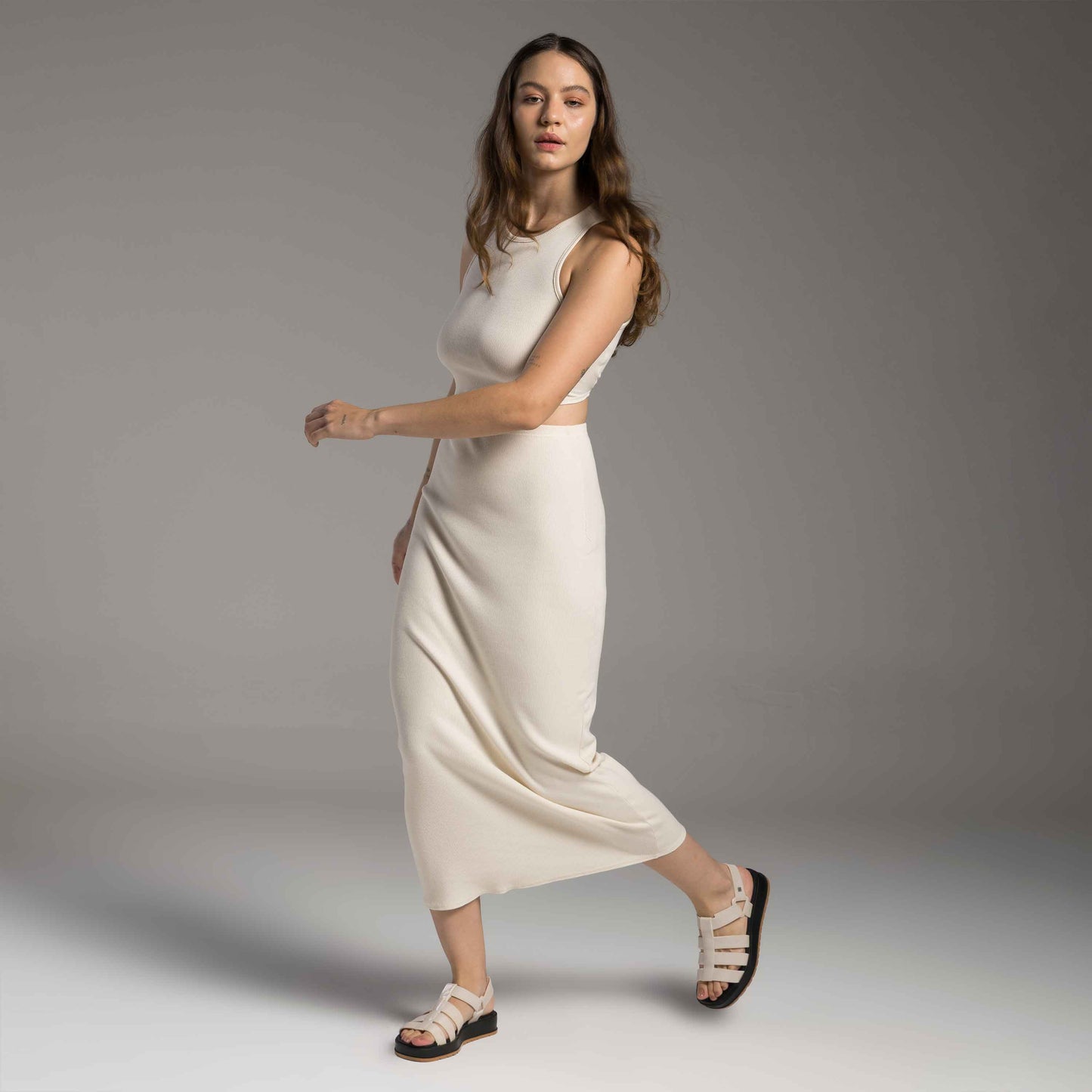 Vestido Tech Ribana Anti Odor - Off Vanilla
