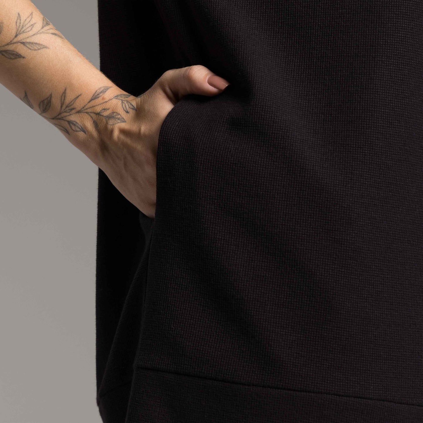 Vestido T- Shirt Dress Tech Waffle Anti Odor - Preto