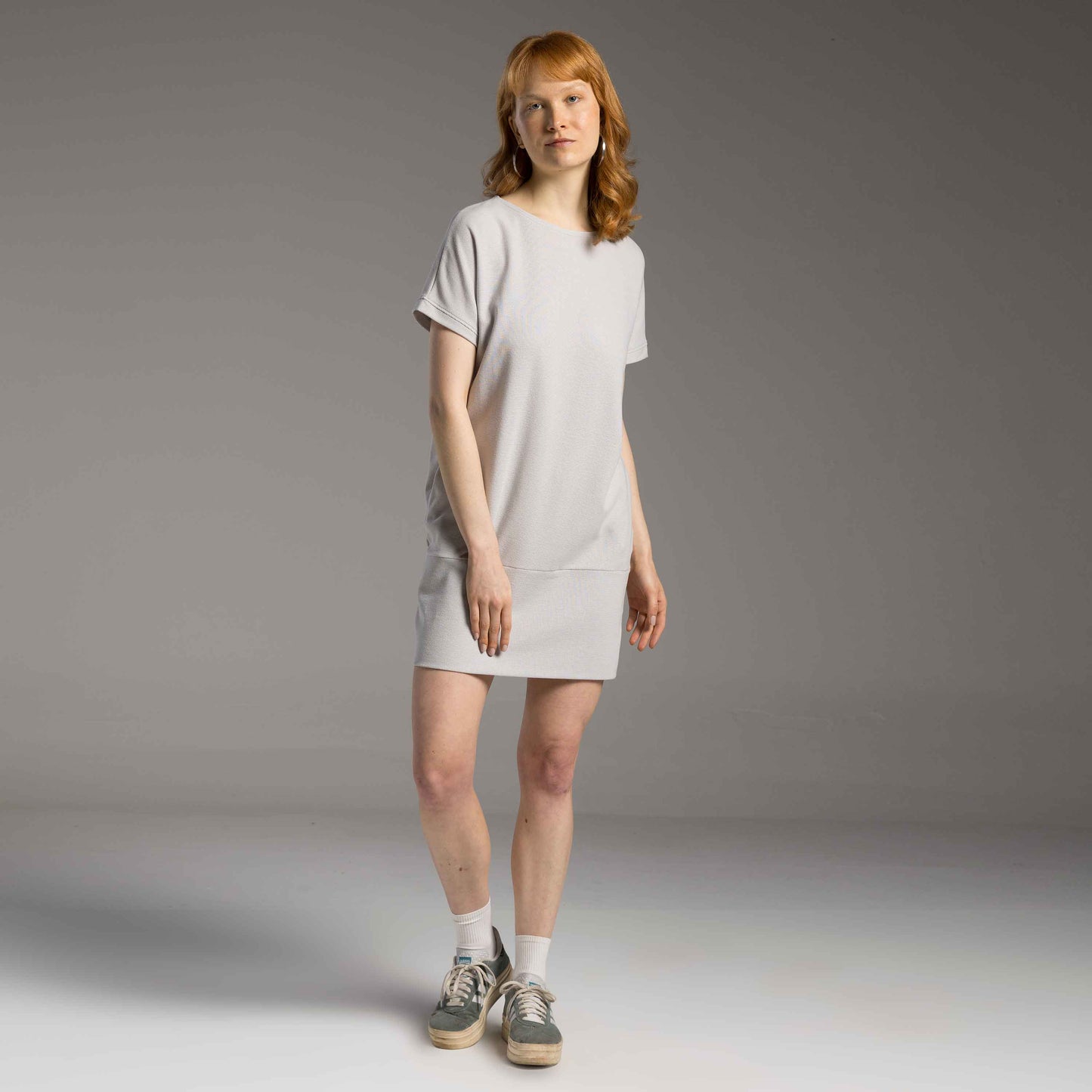 Vestido T- Shirt Dress Tech Waffle Anti Odor - Cinza Granizo