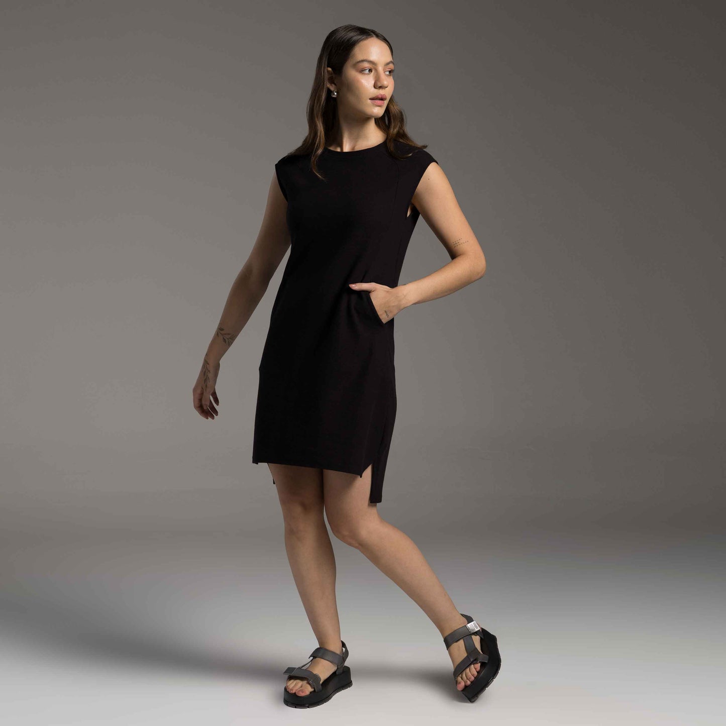 Vestido Tech Waffle Anti Odor - Preto