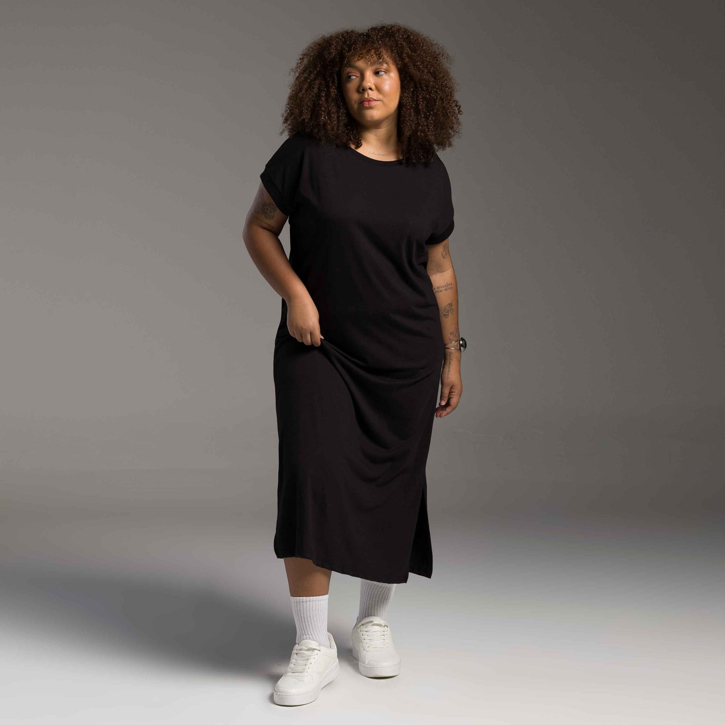 Vestido Midi Tech Air Plus - Preto