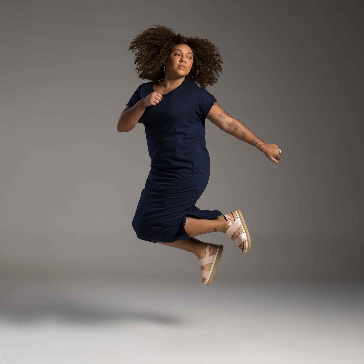 Vestido Midi Tech Air Plus - Azul Marinho