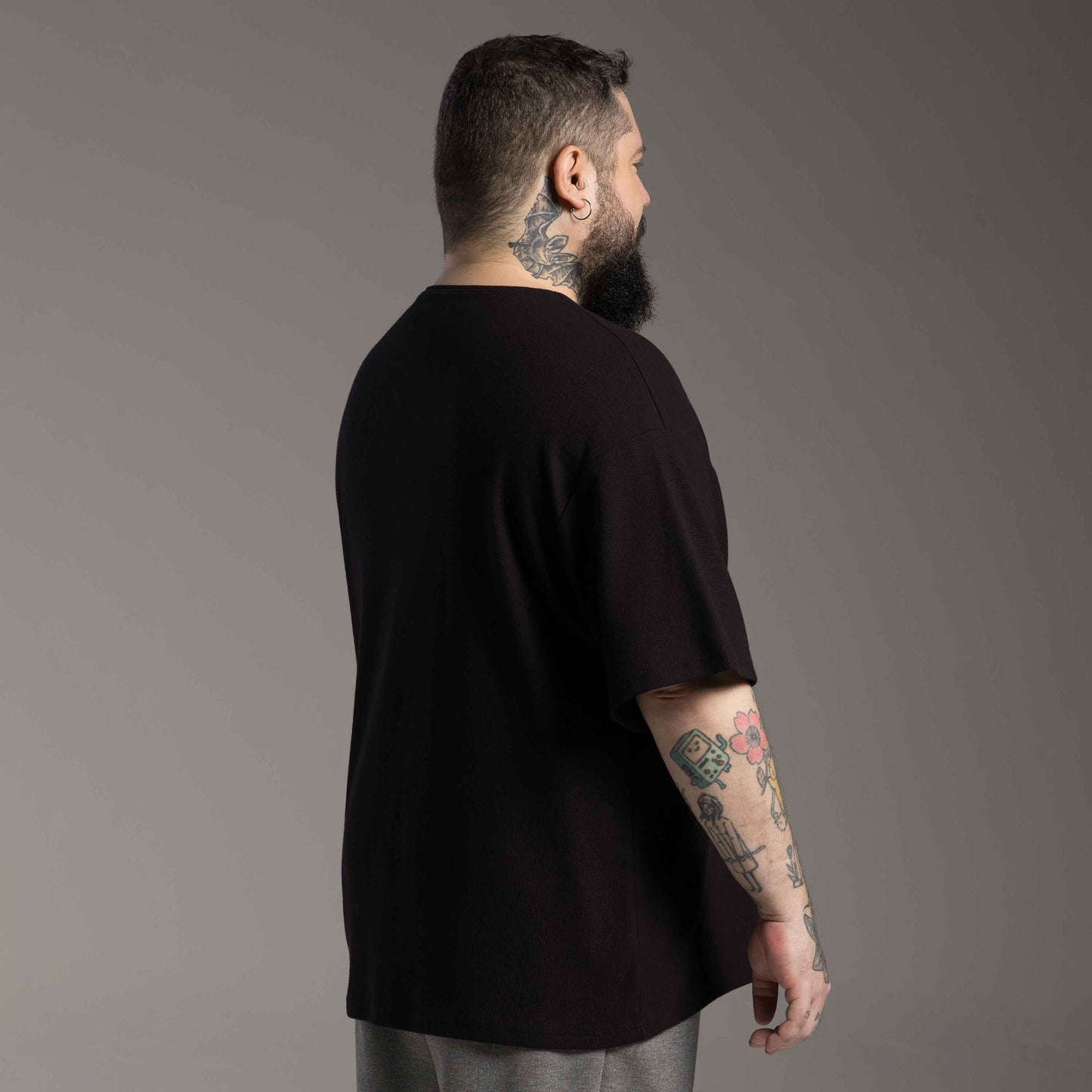 Tech T-Shirt Over Waffle Anti Odor Plus Masculina - Preto