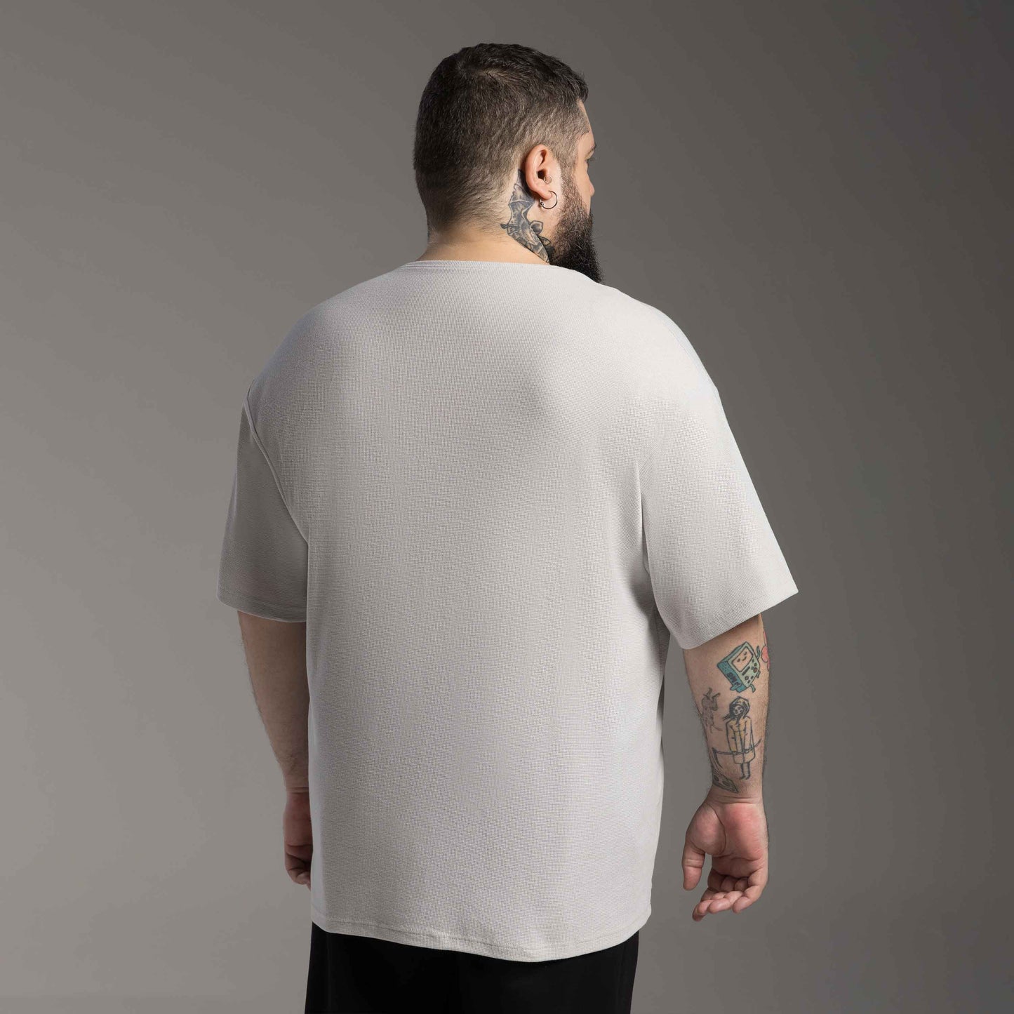 Tech T-Shirt Over Waffle Anti Odor Plus Masculina - Cinza Granizo