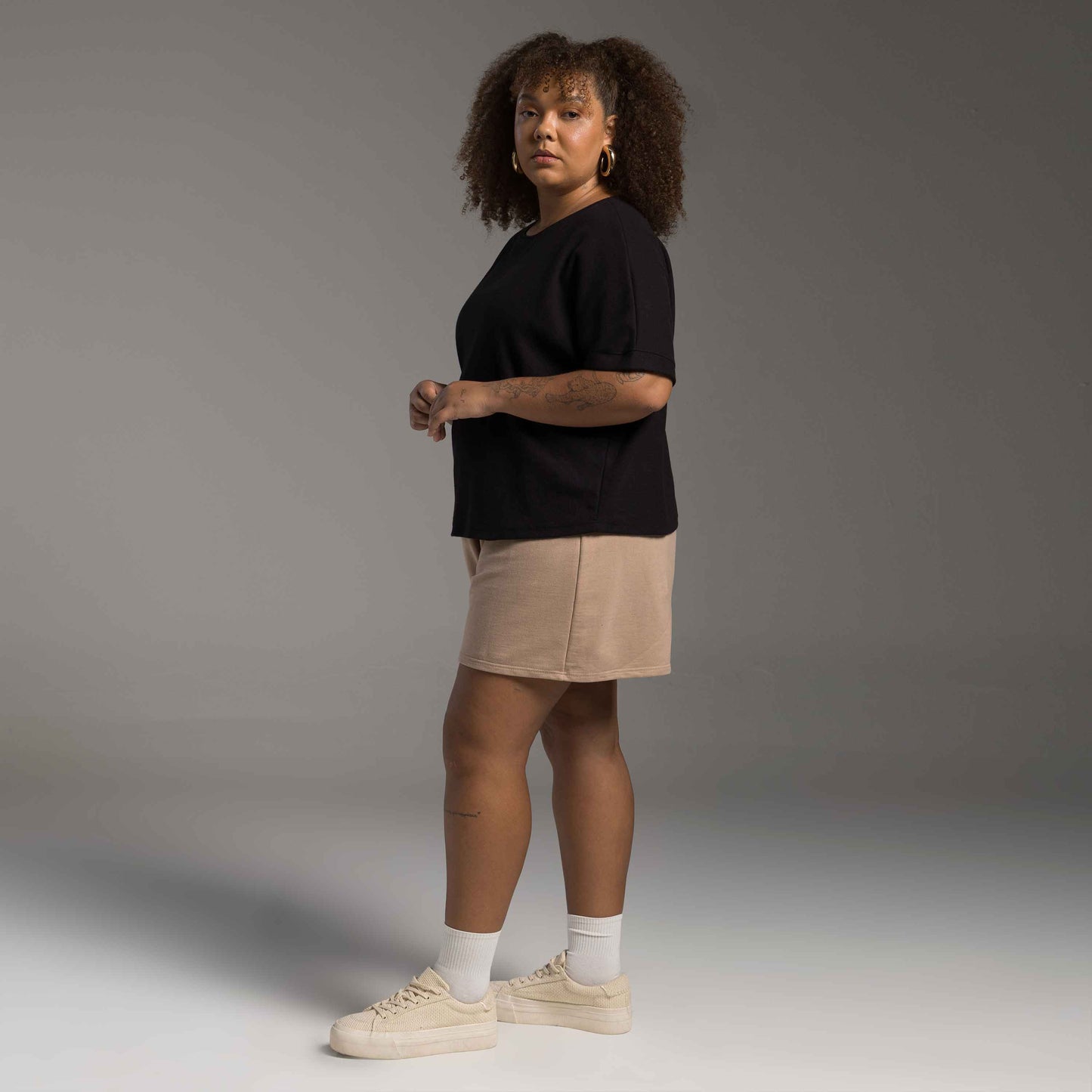 Blusa Tech Cropped Waffle Anti Odor Plus Feminina - Preto
