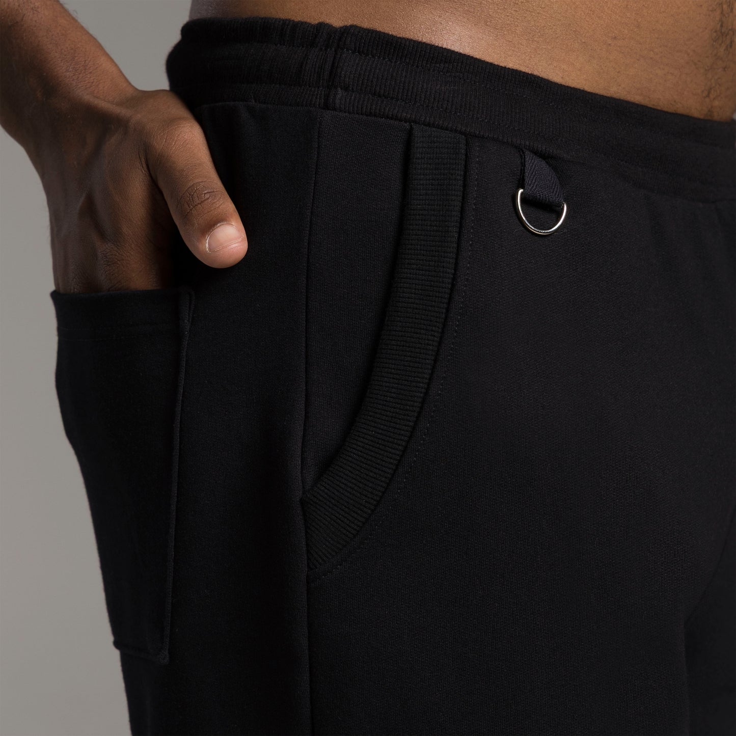 Bermuda Tech Impermeável Detalhe Masculina - Preto