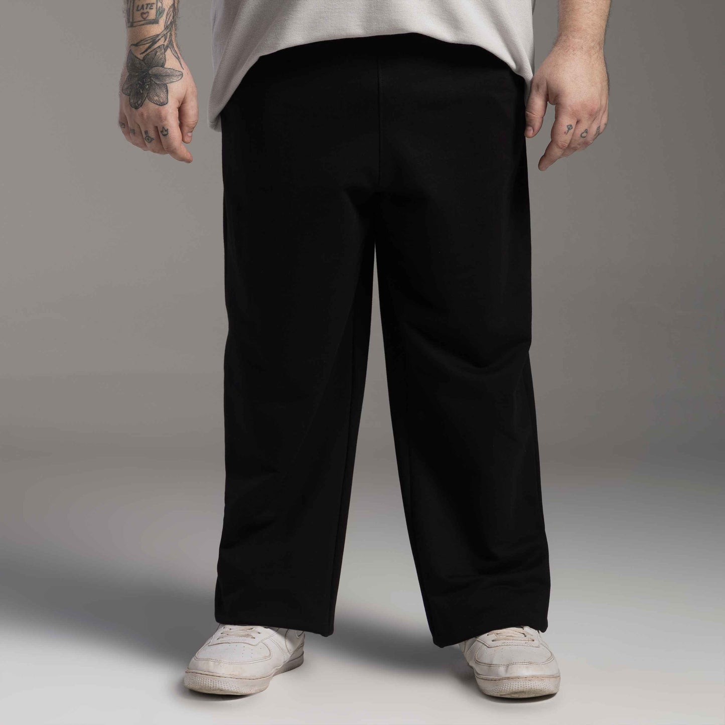 Calça Moletom Tech Impermeável Masculina Plus Size - Preto