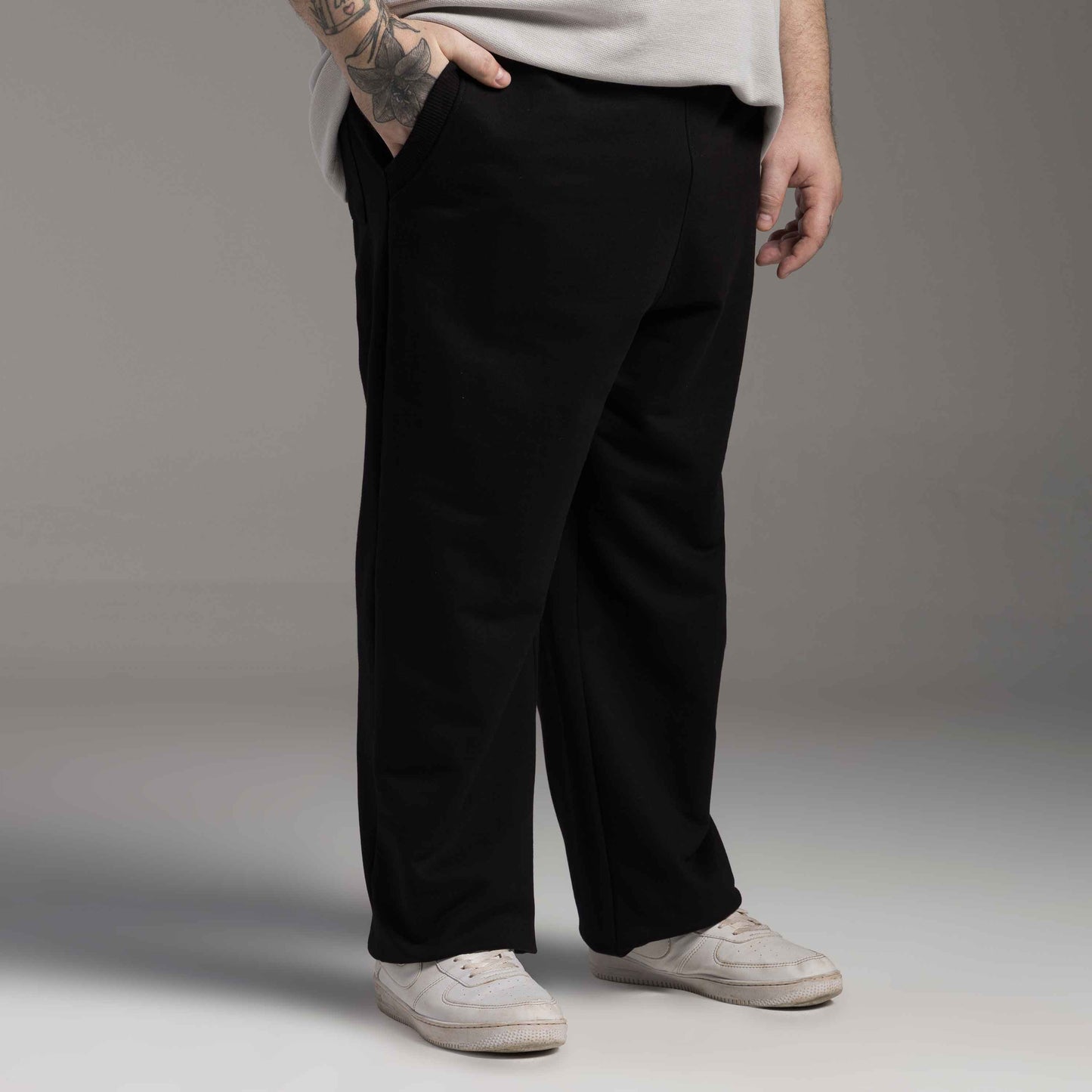 Calça Moletom Tech Impermeável Masculina Plus Size - Preto