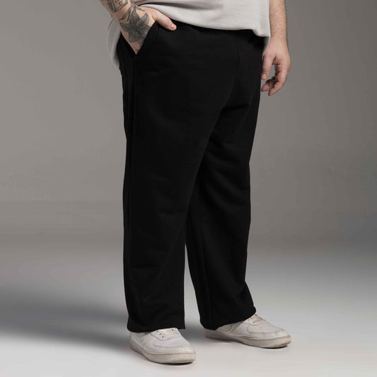 Calça Moletom Tech Impermeável Masculina Plus Size - Preto