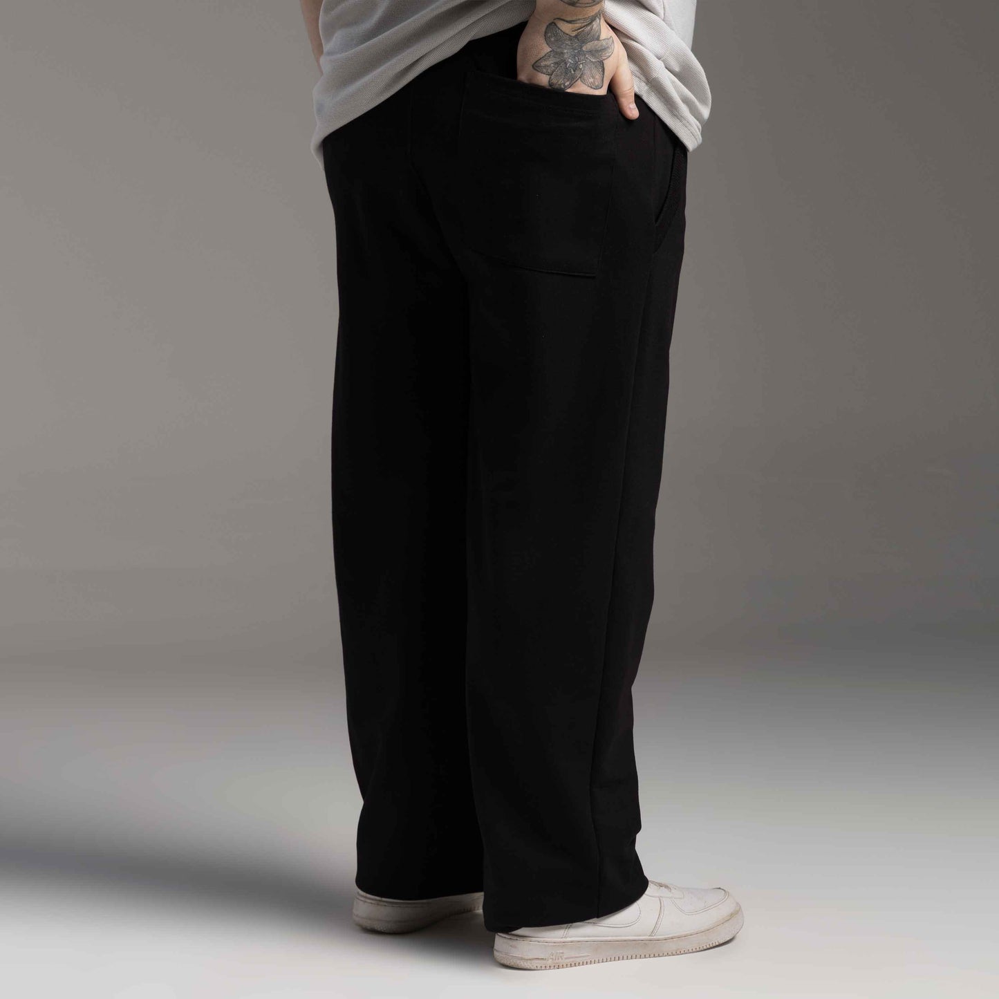 Calça Moletom Tech Impermeável Masculina Plus Size - Preto