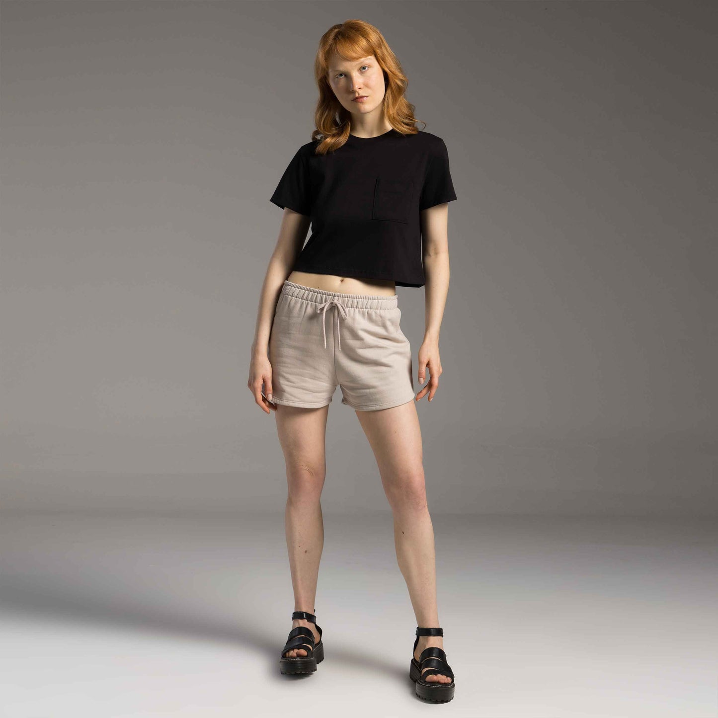 Tech T-Shirt Cropped Impermeável Bolso Feminina - Preto
